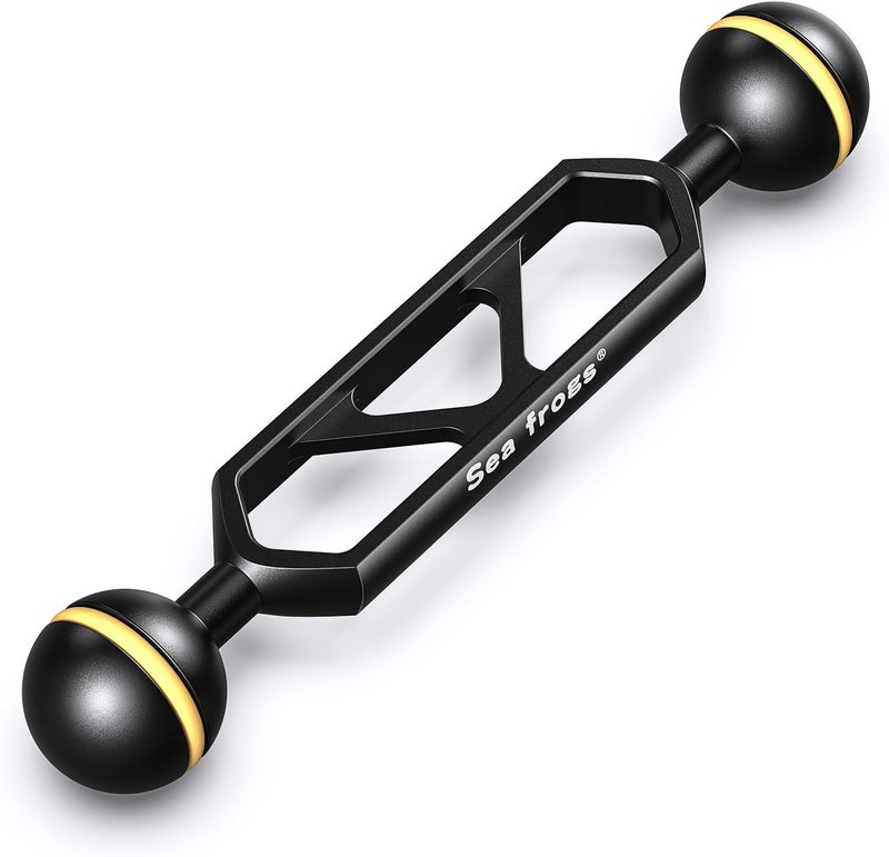 Seafrogs Double Ball Arm 5.0" Essential Underwater Photography Gear Lighting System Aluminum Alloy Diving Equipment Accessory Lightweight Arms AM-16 - Image 1